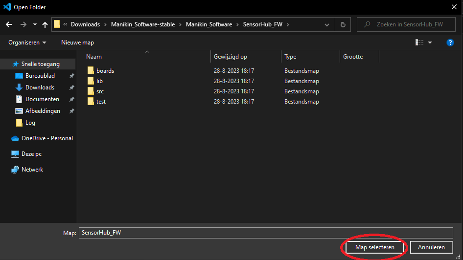 Inside SensorHub_FW folder